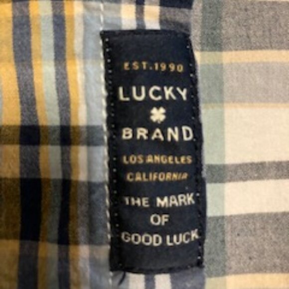 Lucky Brand L/S Snap Shirt  Size M  Saturday Stretch - Picture 6 of 9